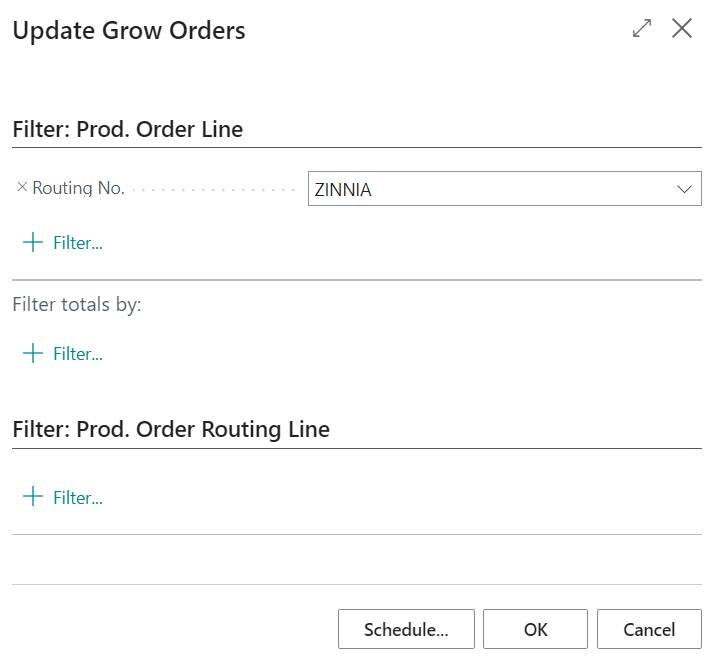 Search for Routings in the global search