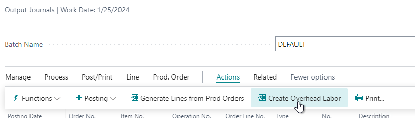 Overhead Distribution