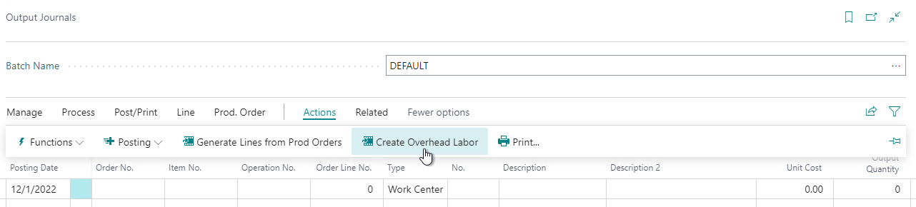 Overhead Distribution