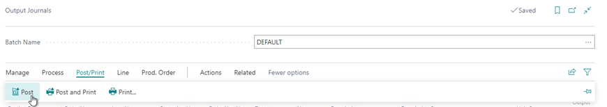 Mass Production Order Output