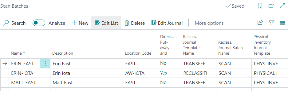 Scan Batches in the Global Search