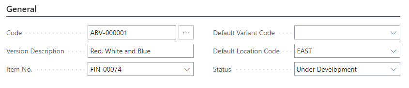 Assembly BOM Versions